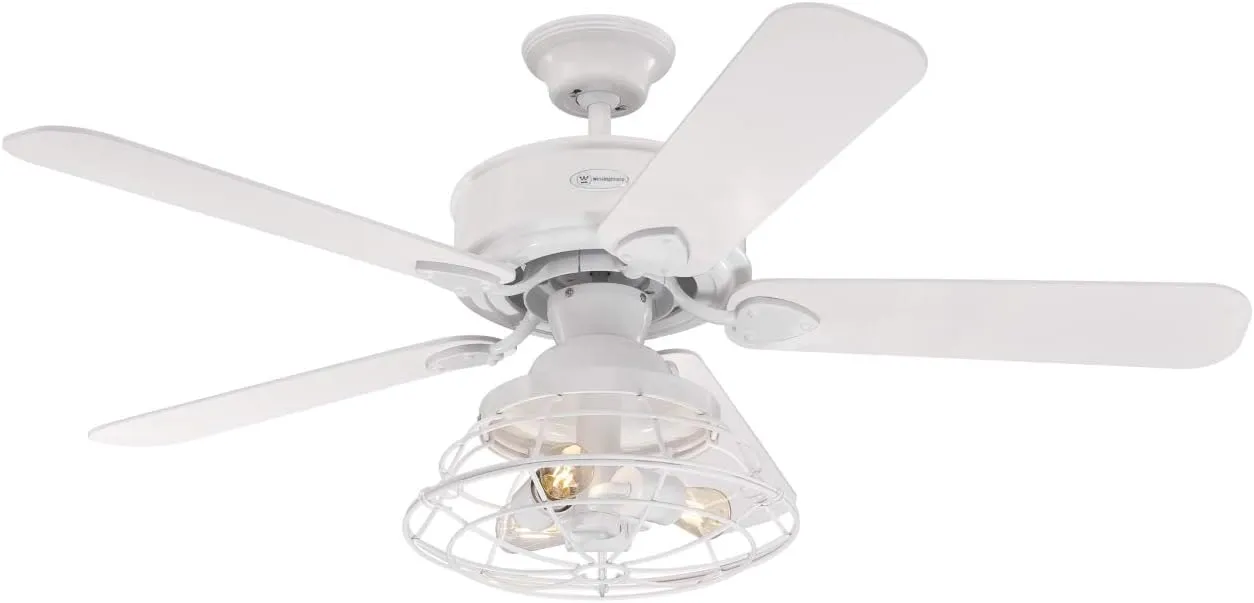 Westinghouse Lighting 72205 Ventilador de techo Barnett para interior de madera de granero, 122 cm, juego de iluminación LED reg